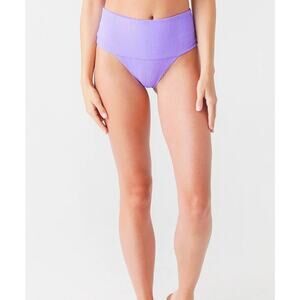 L*Space Desi Bikini Bottom in Amethyst Purple High Waisted Size XS NWOT